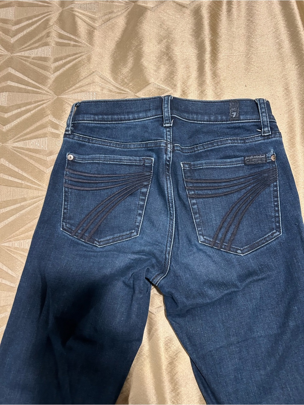 7 for All Mandkind Dojo Bootcut in Blue Black Santiago